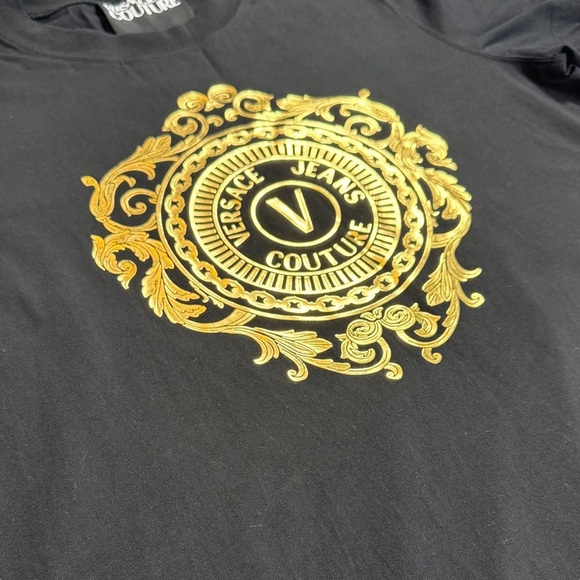 Versace Jeans Couture Women’s Black T-Shirt Dress Size XL - Picture 15 of 15